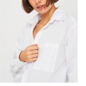 Zara white button-down shirt, cotton size S